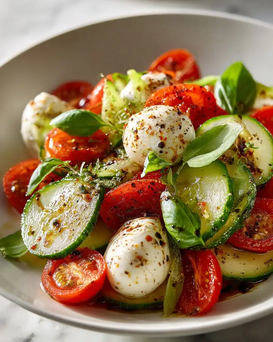 Cucumber Caprese Salad Cucumber Caprese Salad