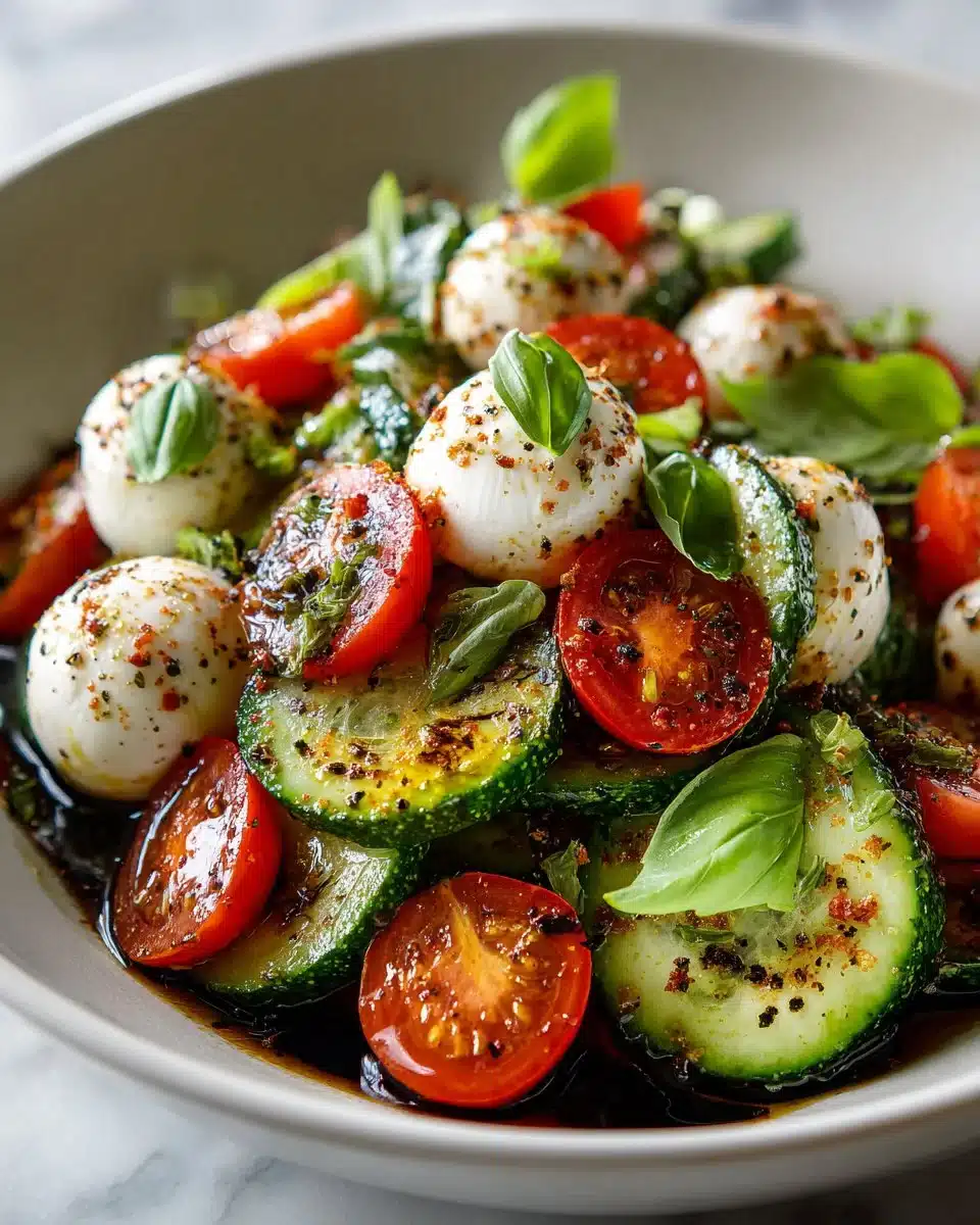 Cucumber Caprese Salad Cucumber Caprese Salad