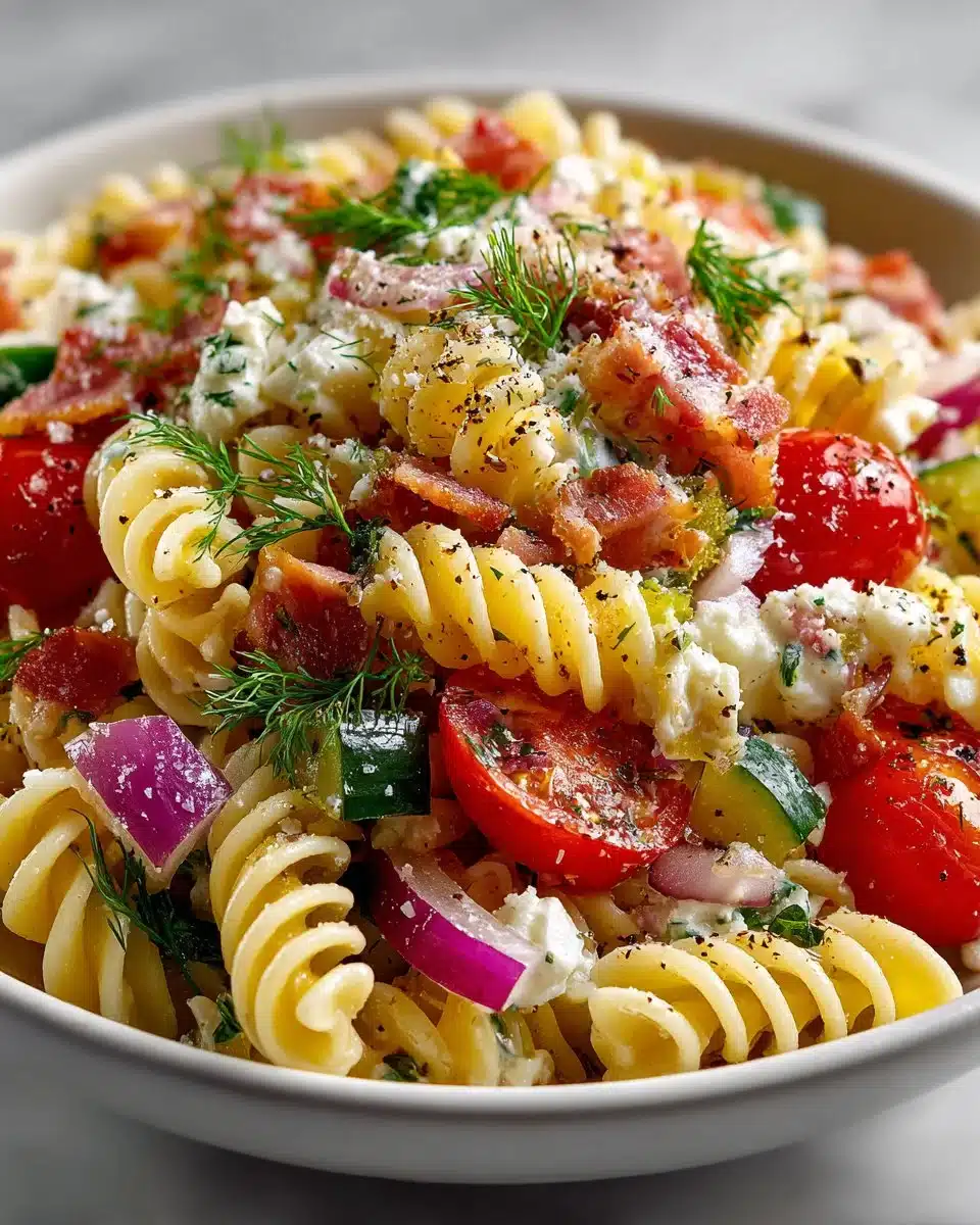 Dill Pickle Bacon Pasta Salad Dill Pickle Bacon Pasta Salad