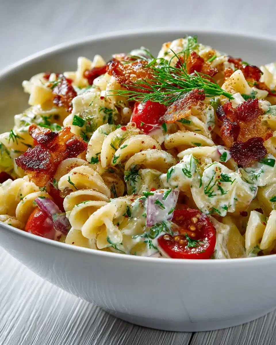 Dill Pickle Bacon Pasta Salad Dill Pickle Bacon Pasta Salad
