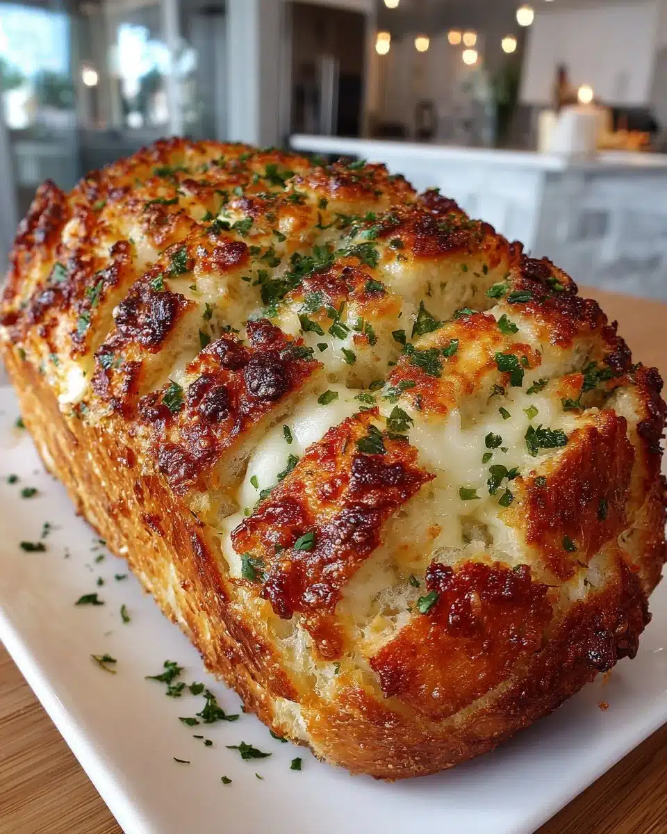 Easy Cheesy Pull Apart Garlic Bread Easy Cheesy Pull Apart Garlic Bread