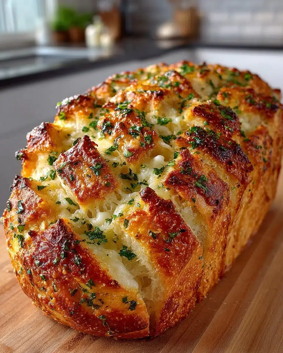 Easy Cheesy Pull Apart Garlic Bread Easy Cheesy Pull Apart Garlic Bread