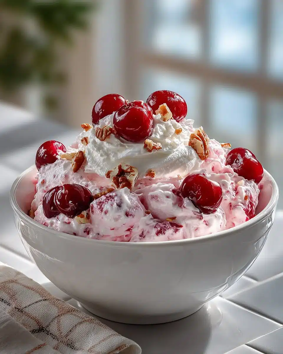 Easy Homemade Cherry Fluff Dessert Salad