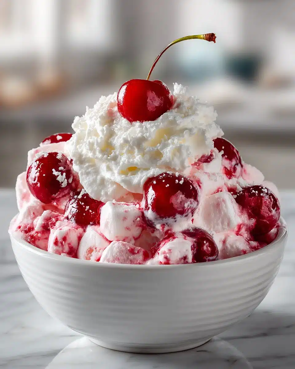 Easy Homemade Cherry Fluff Dessert Salad