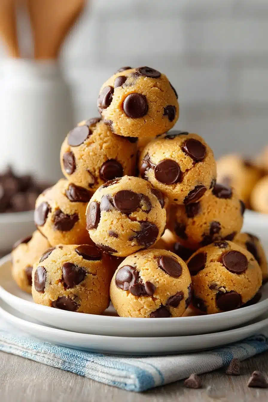 Easy Keto Friendly Chocolate Chip Cookie Dough Bites