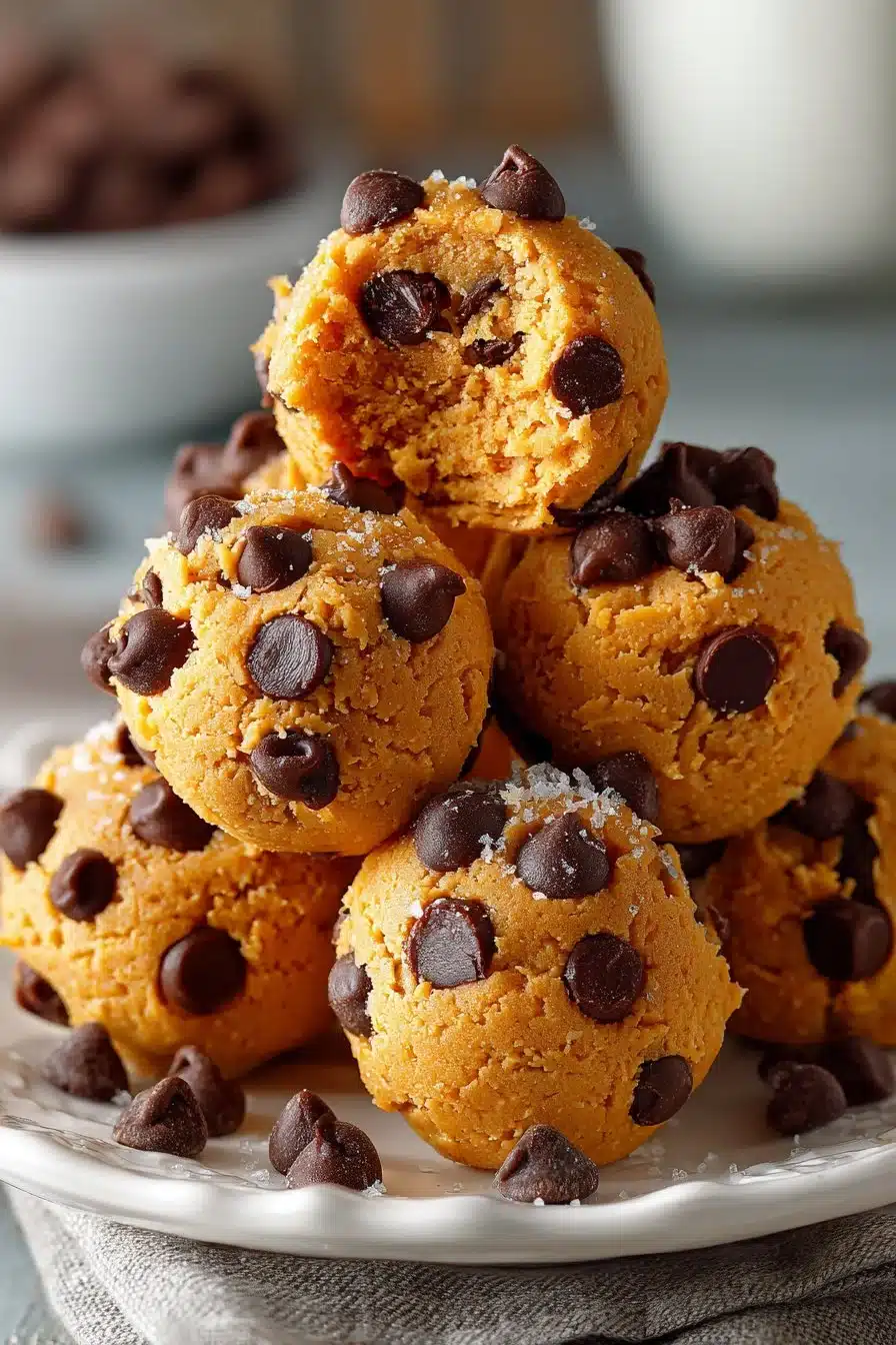 Easy Keto Friendly Chocolate Chip Cookie Dough Bites
