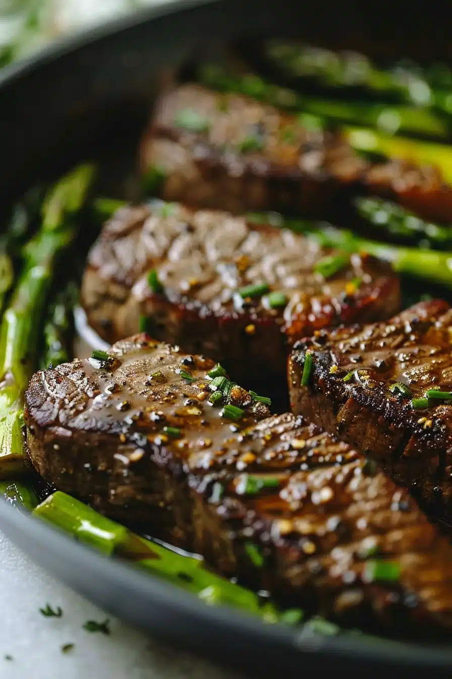 Easy Keto Garlic Butter Steak and Asparagus