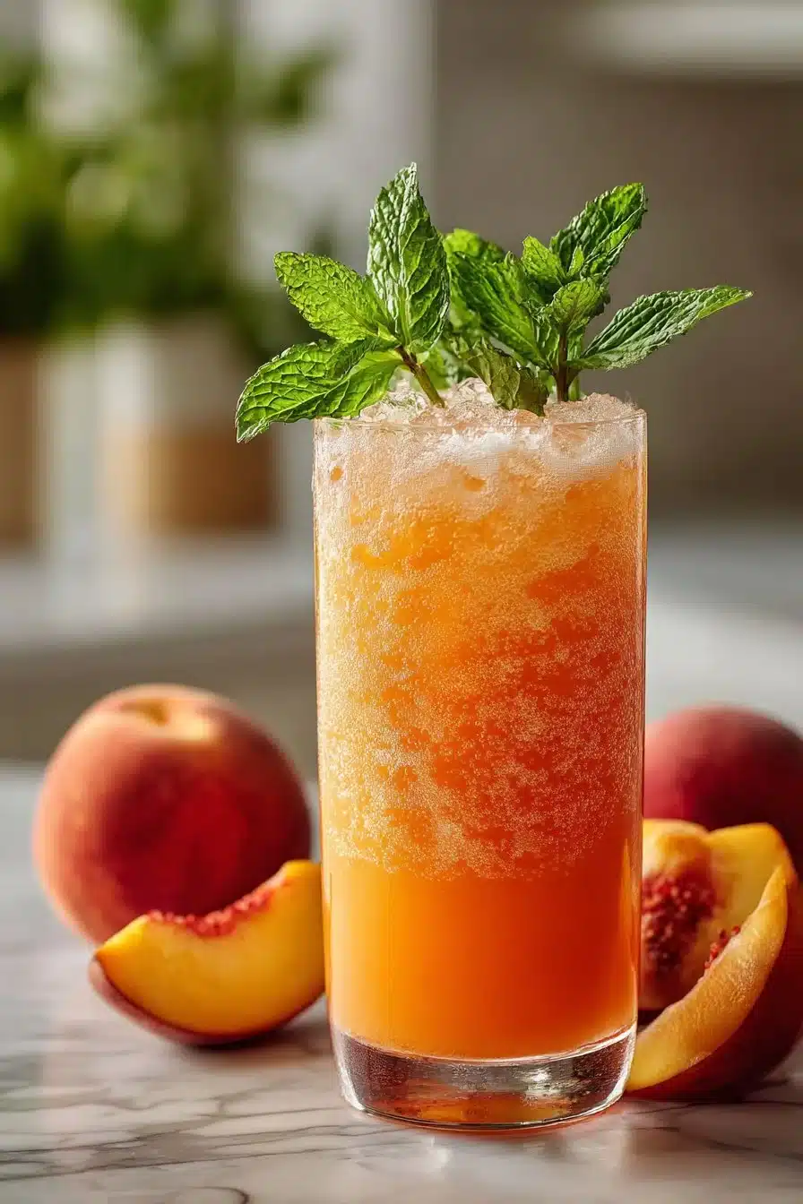 Easy Non Alcoholic Sparkling Peach Bellini Mocktail easy non alcoholic sparkling peach bellini mocktai 2026 04 26 235145 2