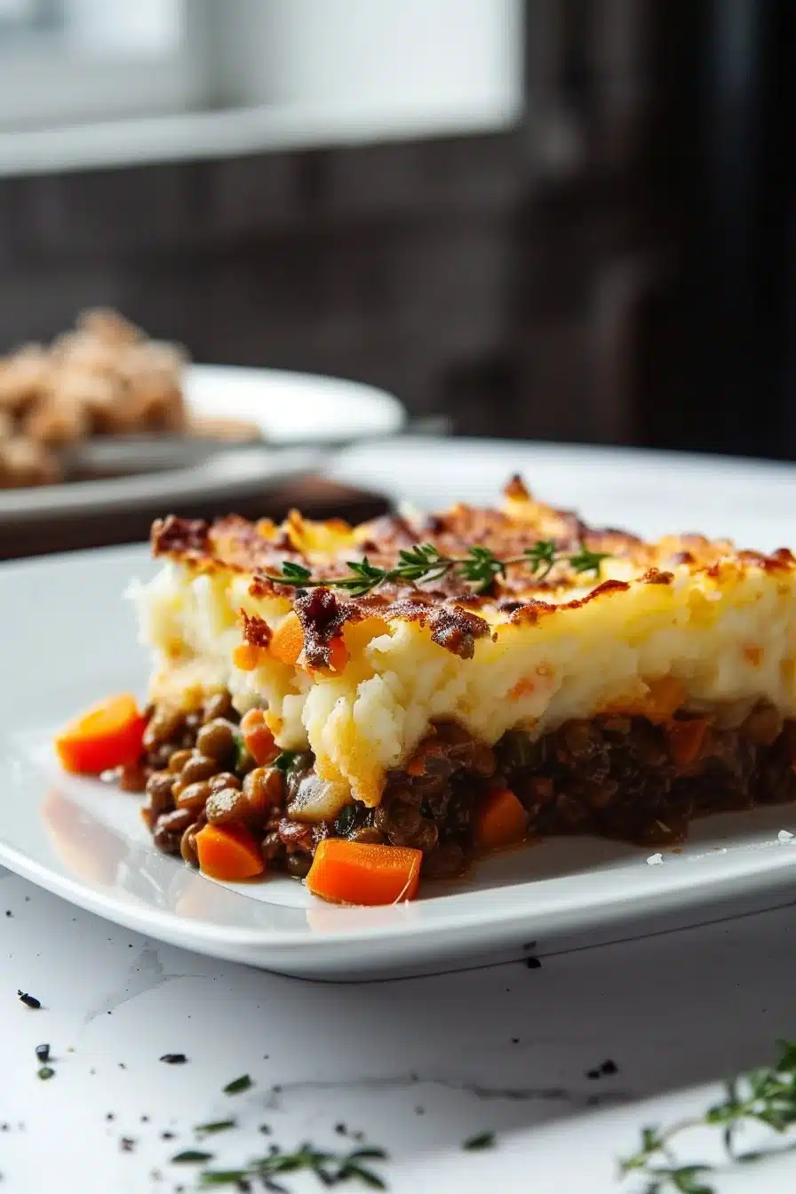 Easy One Pan Vegetarian Lentil Shepherd Pie