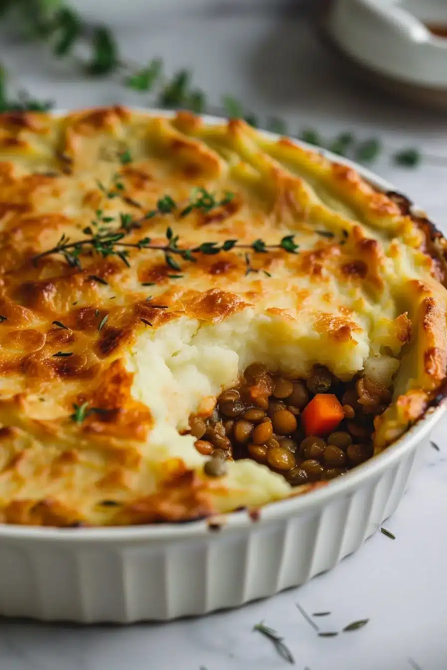 Easy One Pan Vegetarian Lentil Shepherd Pie