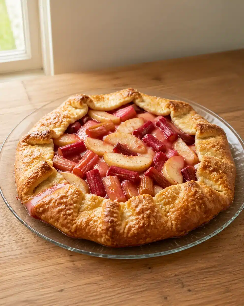 Easy Rhubarb and Apple Summer Galette Easy Rhubarb and Apple Summer Galette