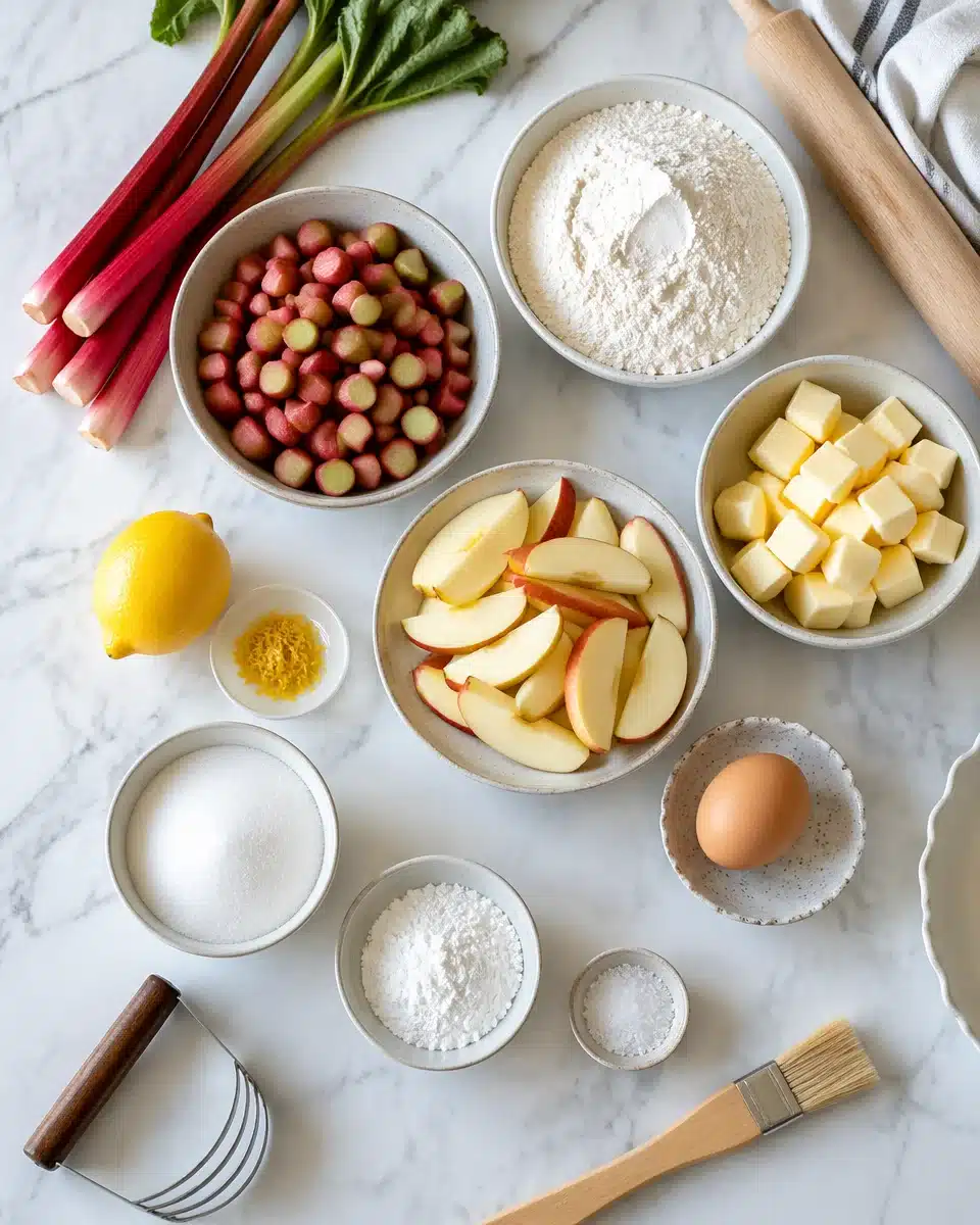 Easy Rhubarb and Apple Summer Galette Easy Rhubarb and Apple Summer Galette