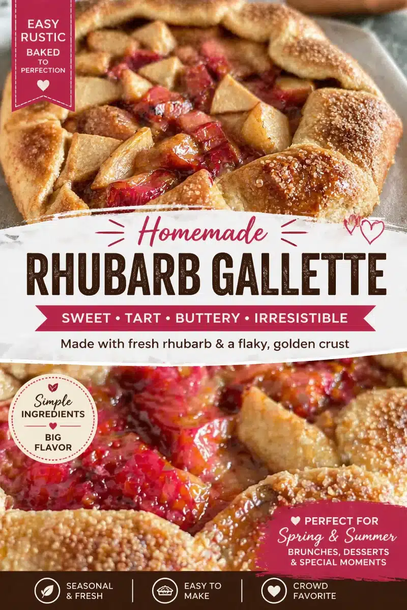 Easy Rhubarb and Apple Summer Galette Easy Rhubarb and Apple Summer Galette