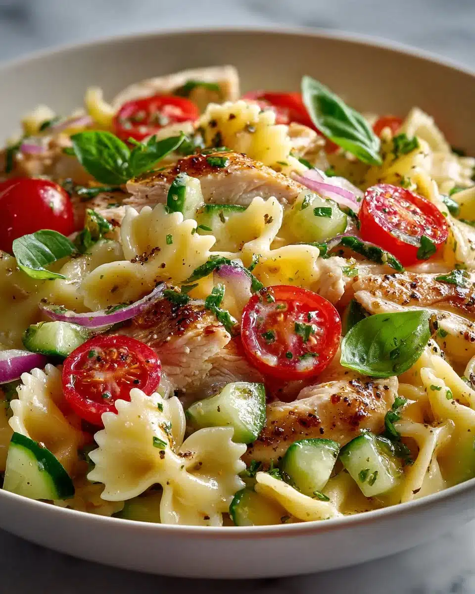 Easy Summer Pasta Salad with Chicken Easy Summer Pasta Salad with Chicken