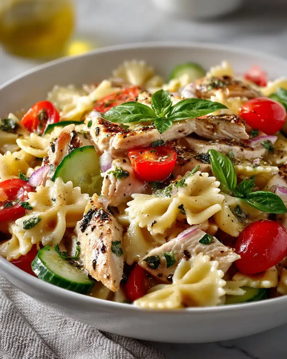 Easy Summer Pasta Salad with Chicken Easy Summer Pasta Salad with Chicken
