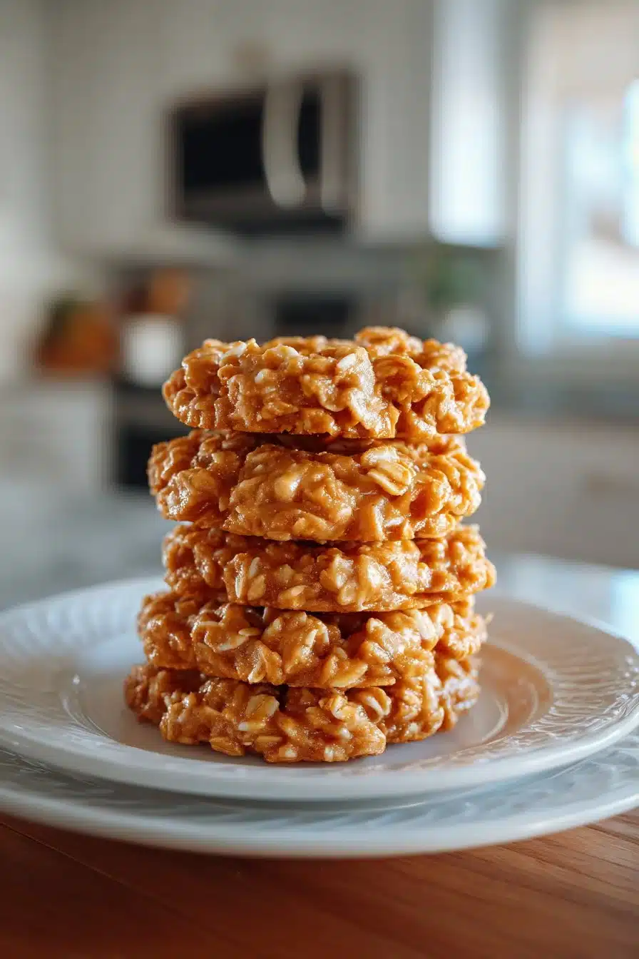 Easy Three Ingredient No Bake Peanut Butter Cookies