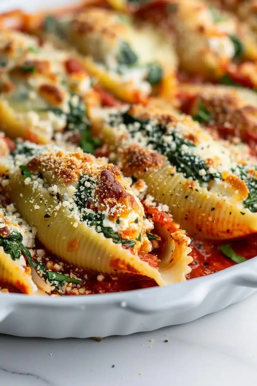 Easy Vegetarian Spinach and Ricotta Stuffed Shells Easy Vegetarian Spinach and Ricotta Stuffed Shells