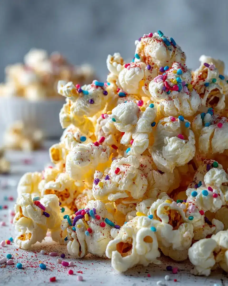 Firecracker Popcorn with White Chocolate and Sprinkles firecracker popcorn with white chocolate and sprin 2026 04 11 235728