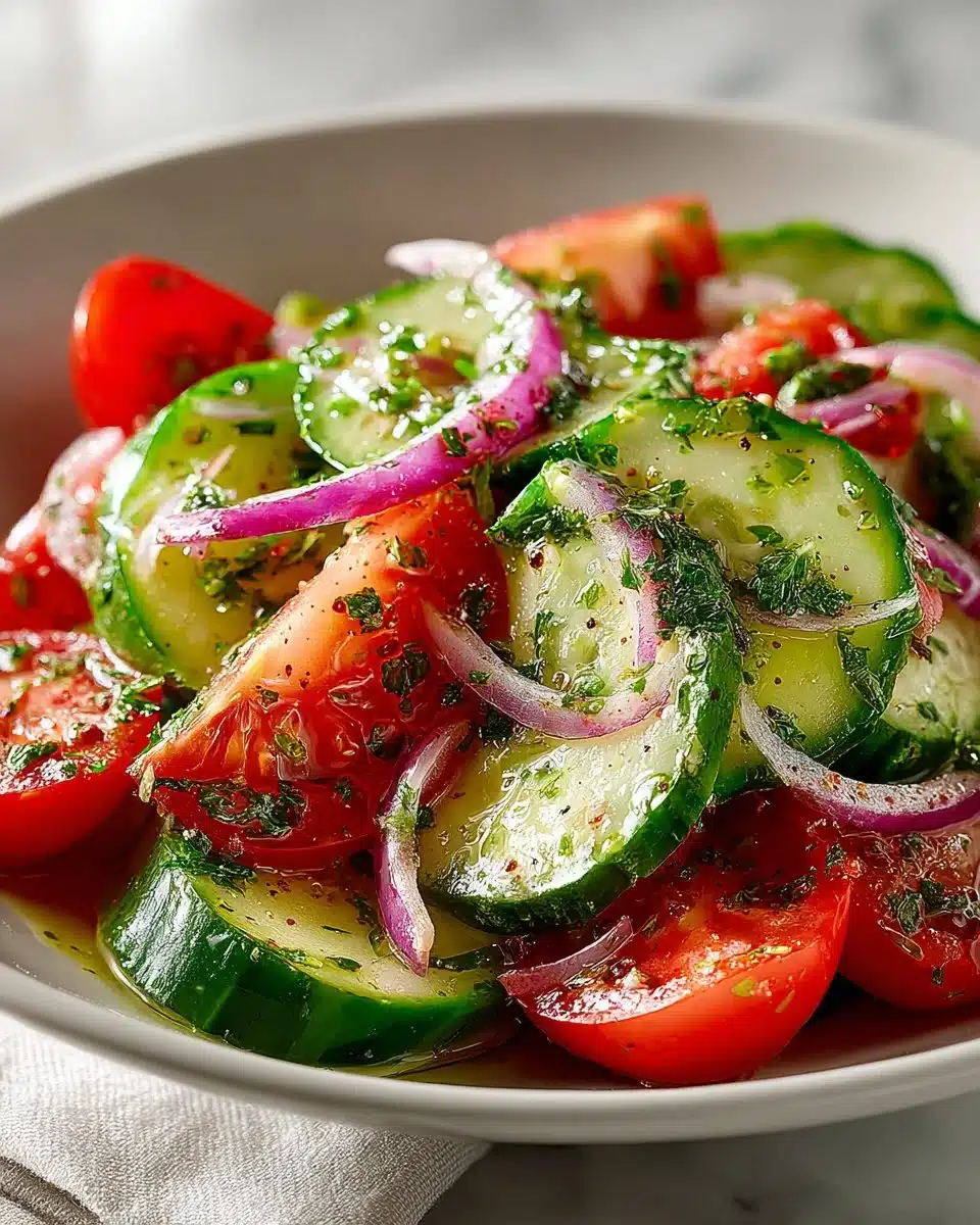 Fresh Cucumber Summer Salad with Lemon Vinaigrette Fresh Cucumber Summer Salad with Lemon Vinaigrette