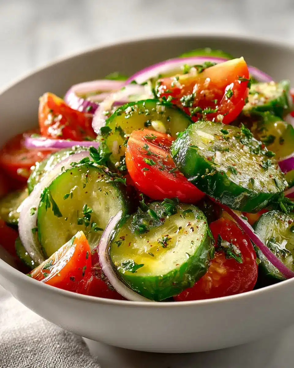 Fresh Cucumber Summer Salad with Lemon Vinaigrette Fresh Cucumber Summer Salad with Lemon Vinaigrette