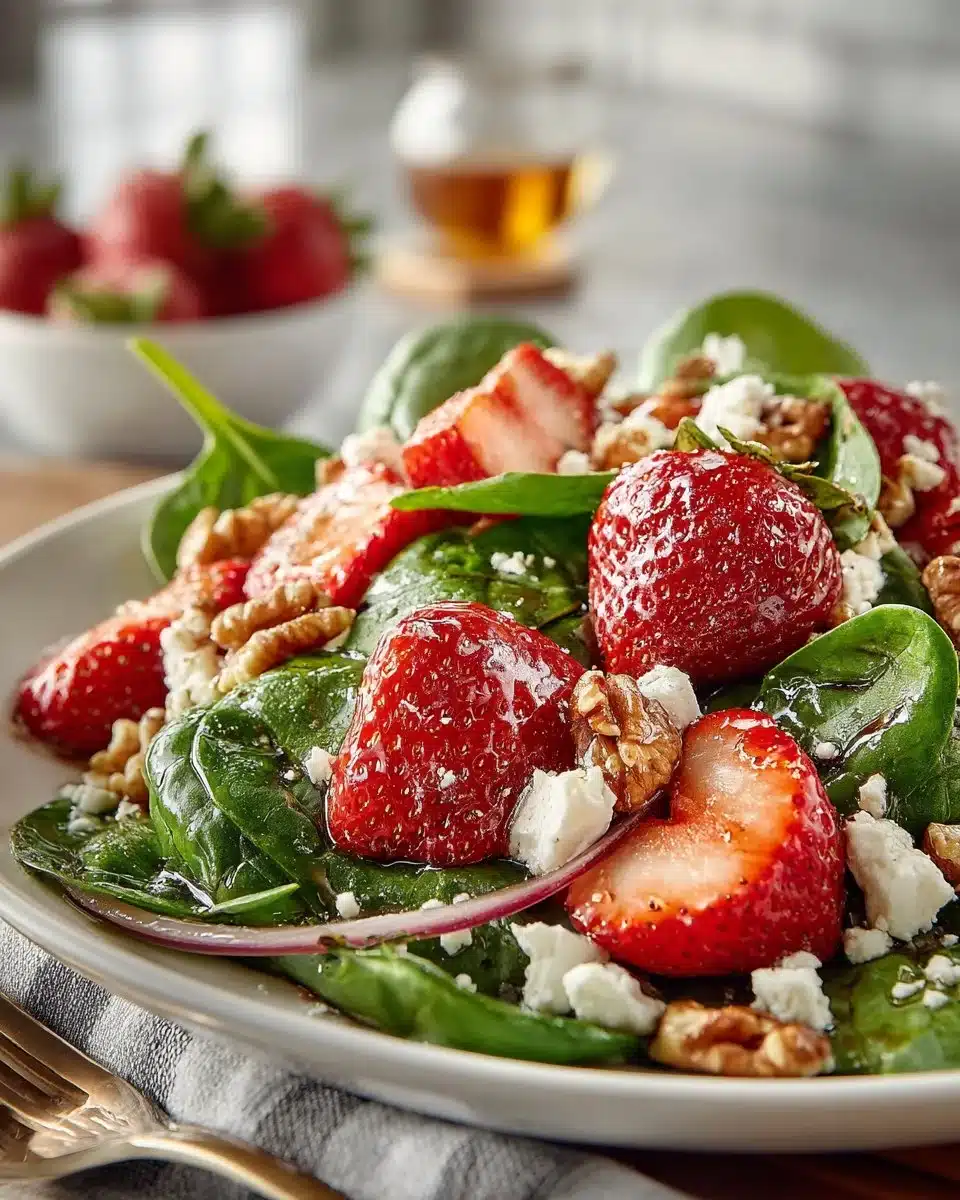 Fresh Strawberry and Spinach Salad