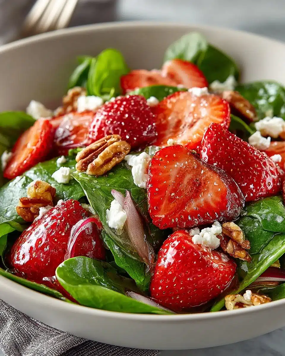 Fresh Strawberry and Spinach Salad
