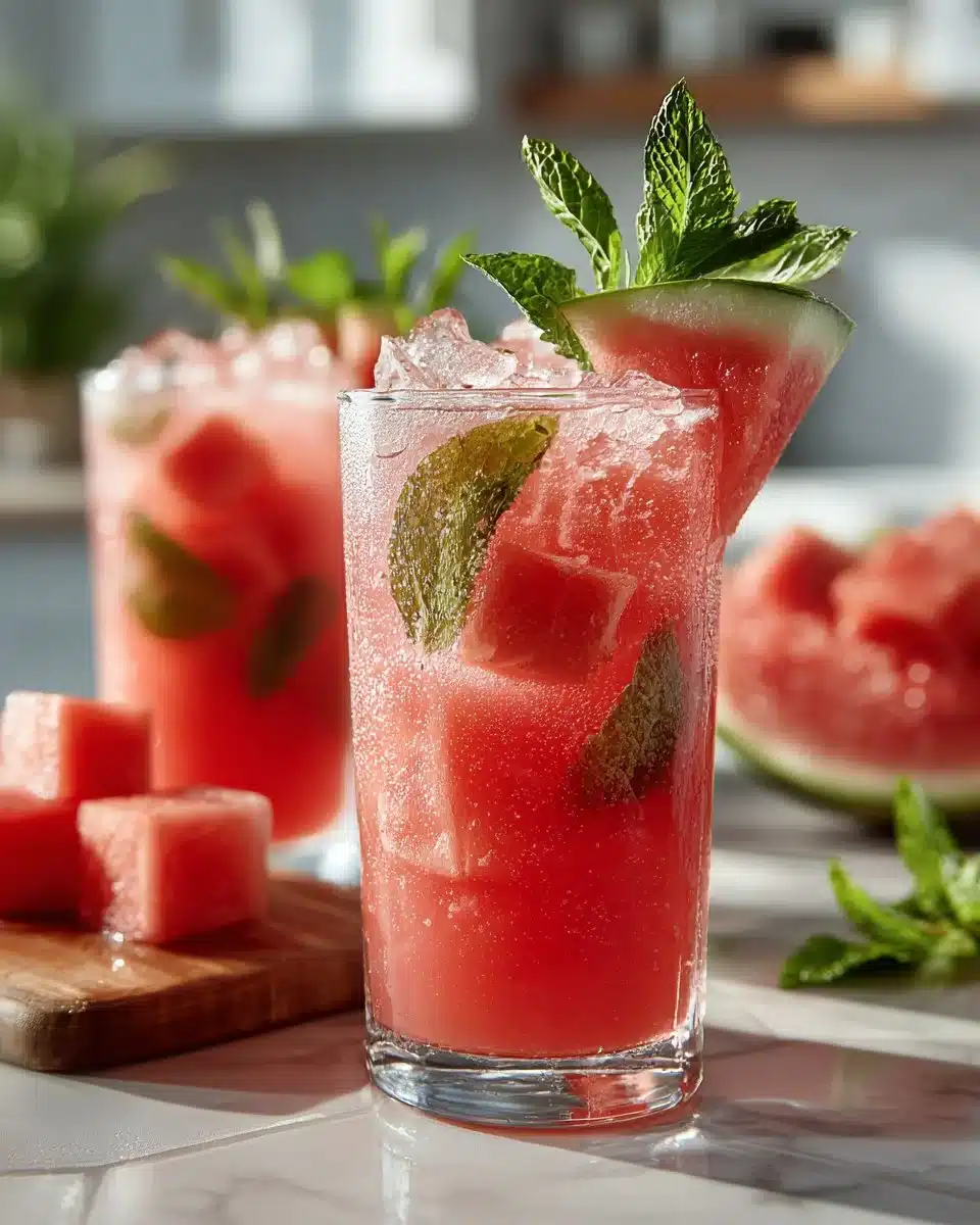 Fresh Watermelon and Mint Cooler Mocktail Fresh Watermelon and Mint Cooler Mocktail