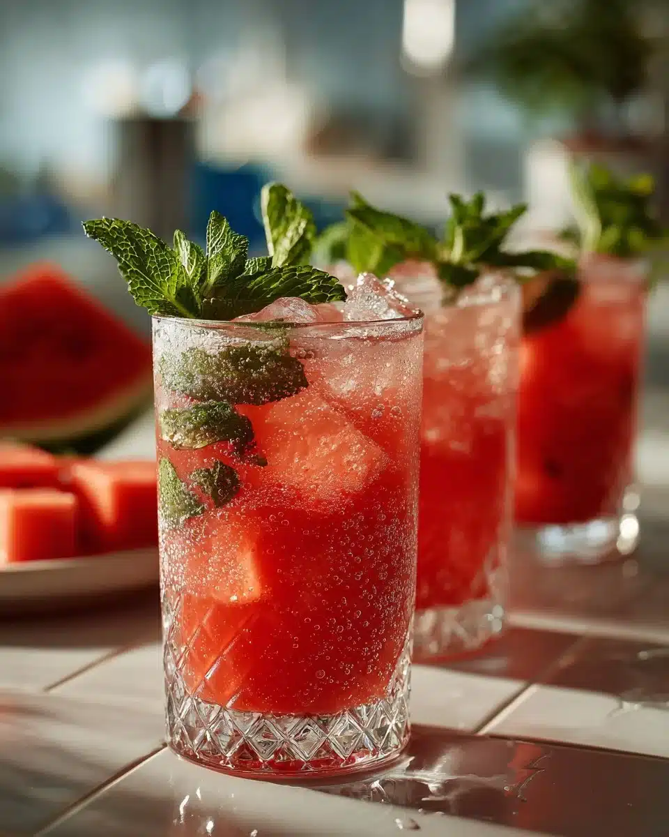 Fresh Watermelon and Mint Cooler Mocktail Fresh Watermelon and Mint Cooler Mocktail