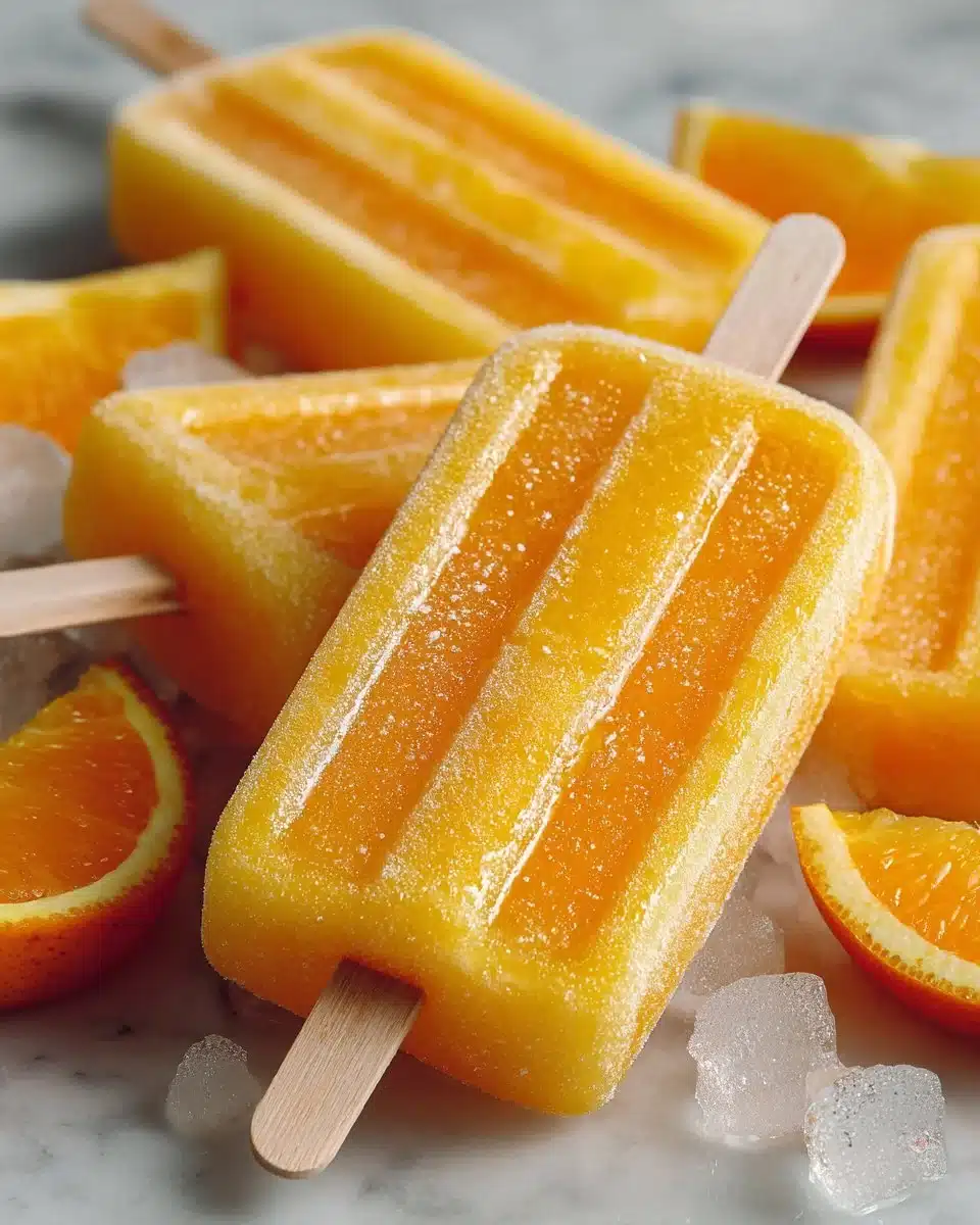Frozen Orange Cream Popsicles Frozen Orange Cream Popsicles