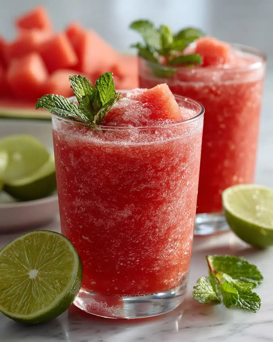 Frozen Watermelon and Lime Slush Frozen Watermelon and Lime Slush