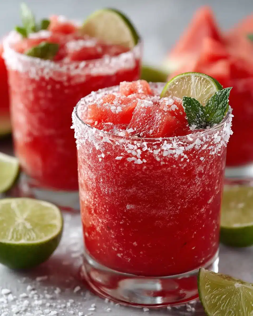 Frozen Watermelon Margarita Mocktail Frozen Watermelon Margarita Mocktail