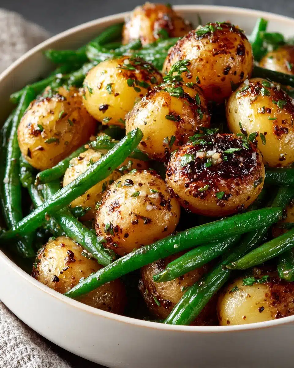 Garlic Herb Roasted Potatoes and Green Beans Garlic Herb Roasted Potatoes and Green Beans