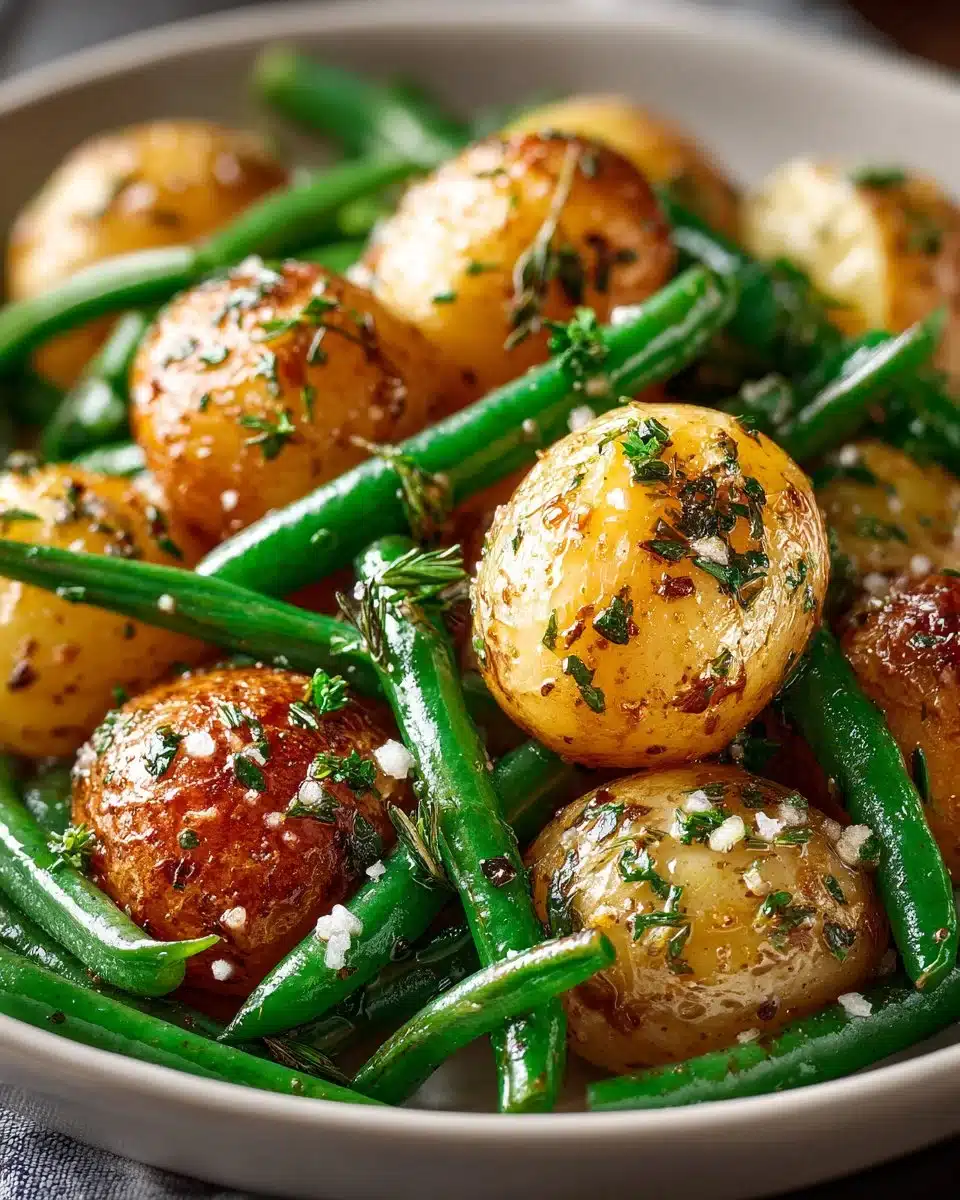 Garlic Herb Roasted Potatoes and Green Beans Garlic Herb Roasted Potatoes and Green Beans