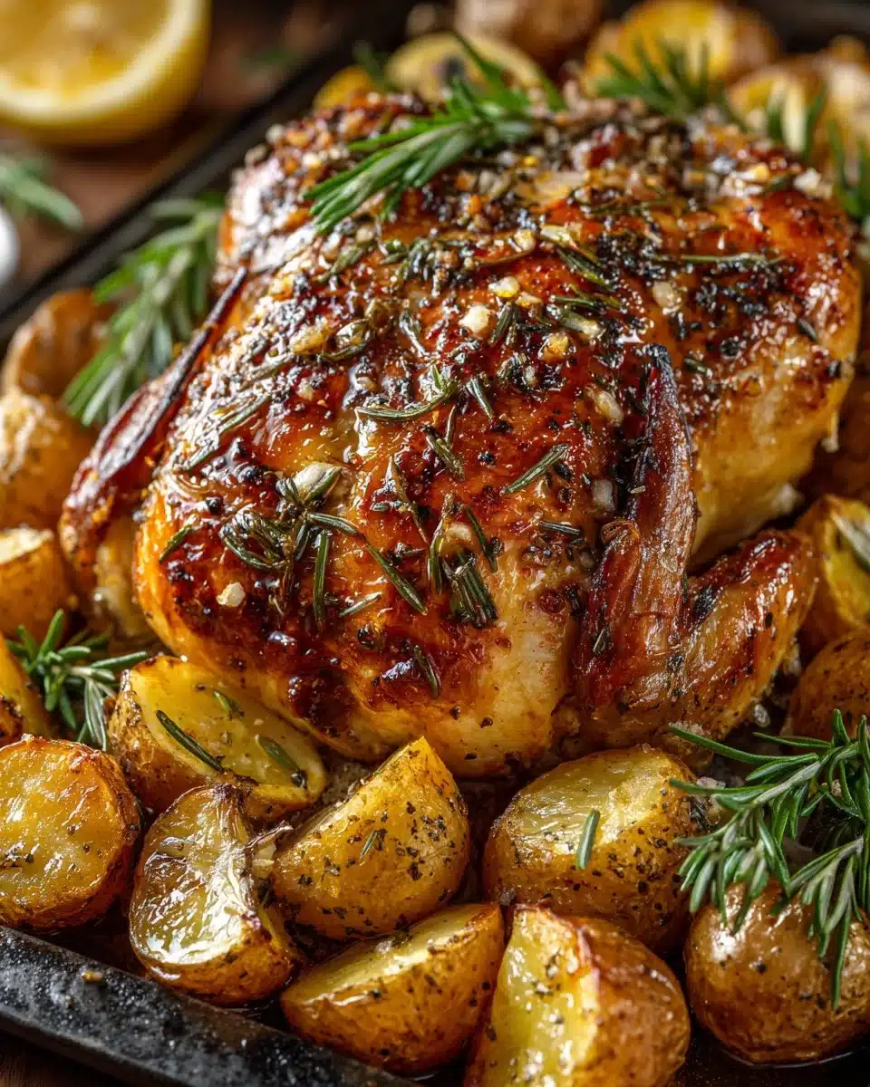 Greek Lemon Rosemary Roasted Chicken and Potatoes Greek Lemon Rosemary Roasted Chicken and Potatoes