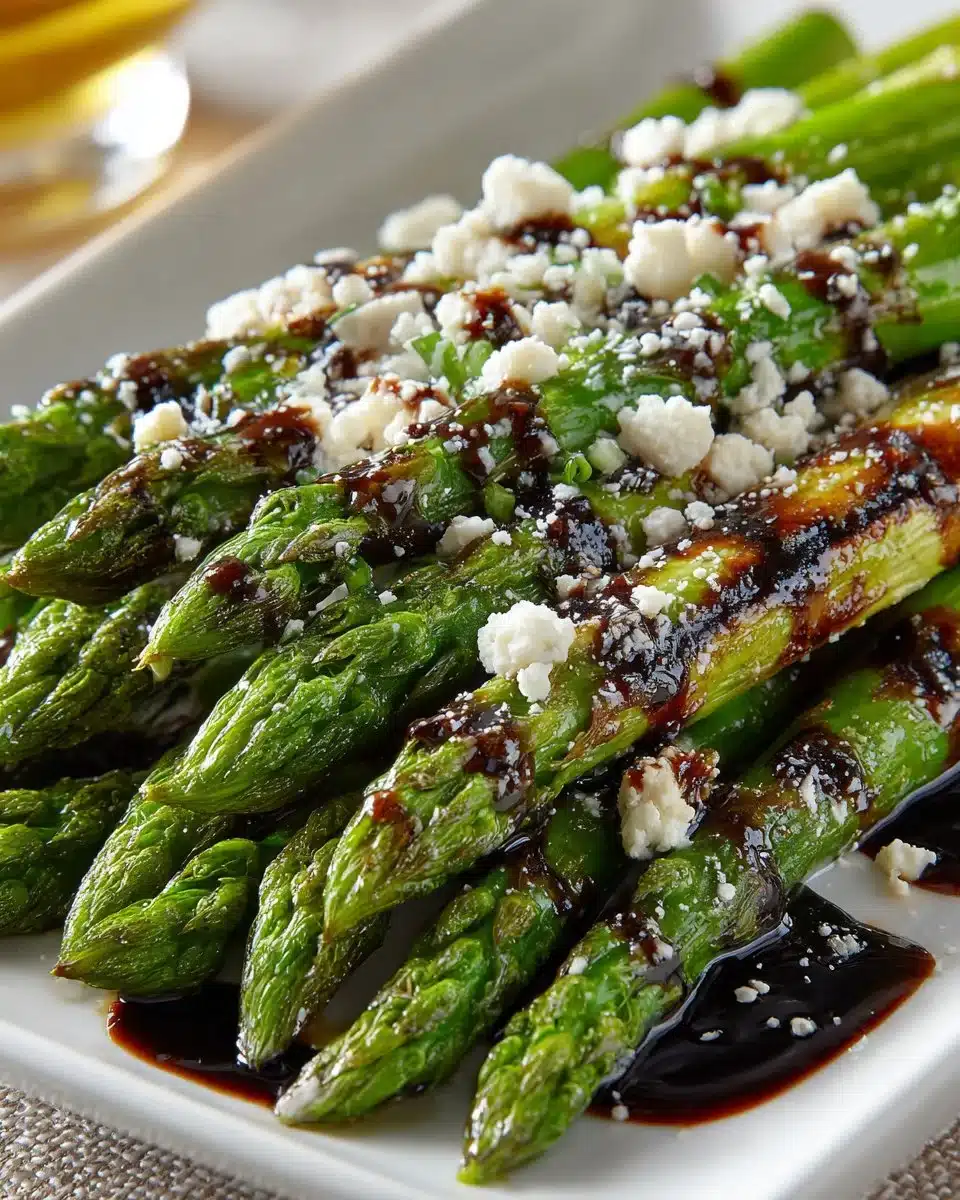 Grilled Asparagus with Balsamic Glaze and Feta Grilled Asparagus with Balsamic Glaze and Feta