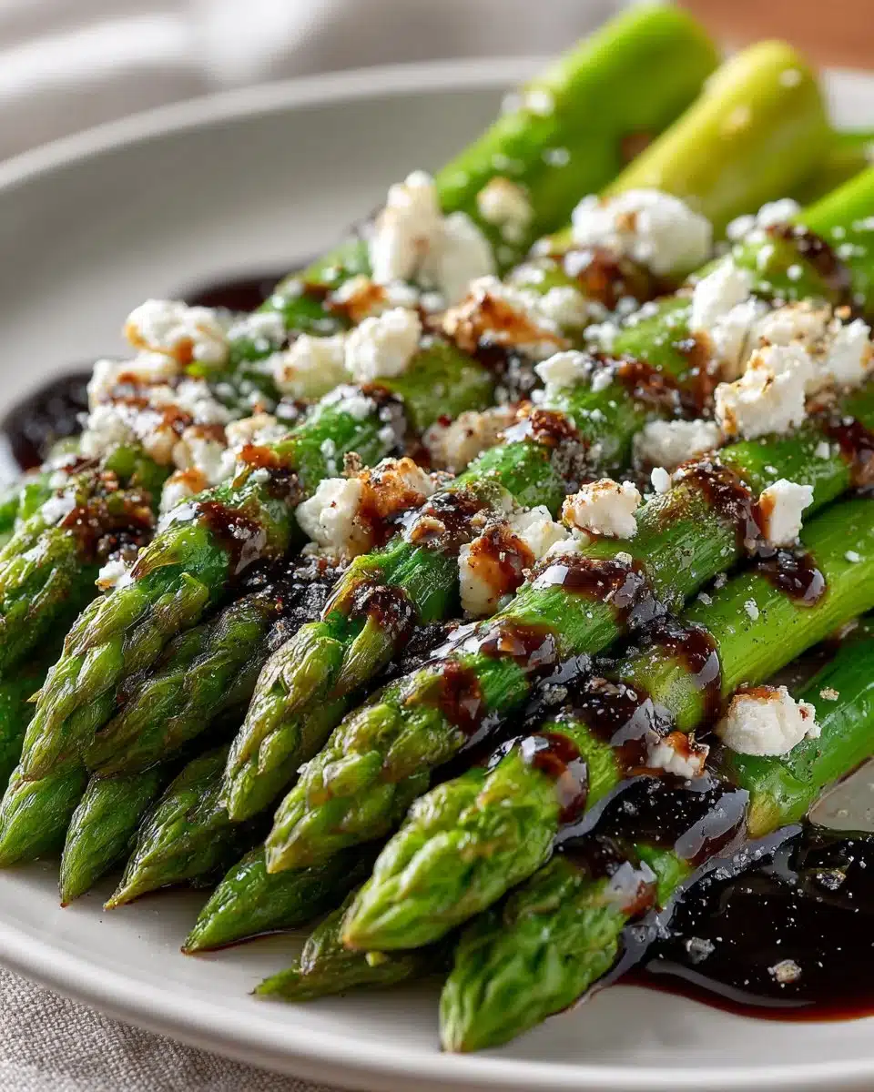Grilled Asparagus with Balsamic Glaze and Feta Grilled Asparagus with Balsamic Glaze and Feta