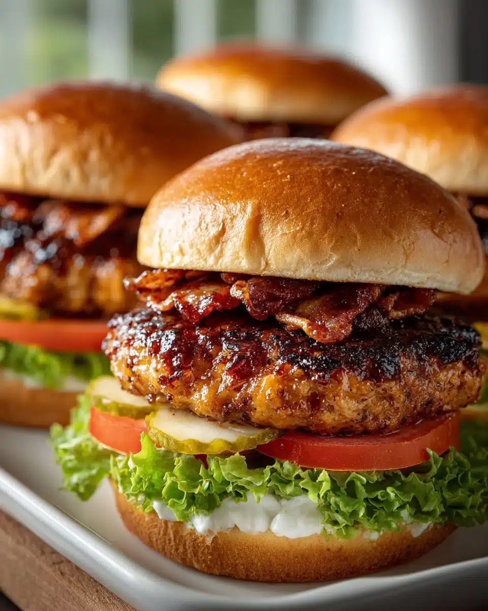 Grilled BBQ Bacon Turkey Burgers Grilled BBQ Bacon Turkey Burgers