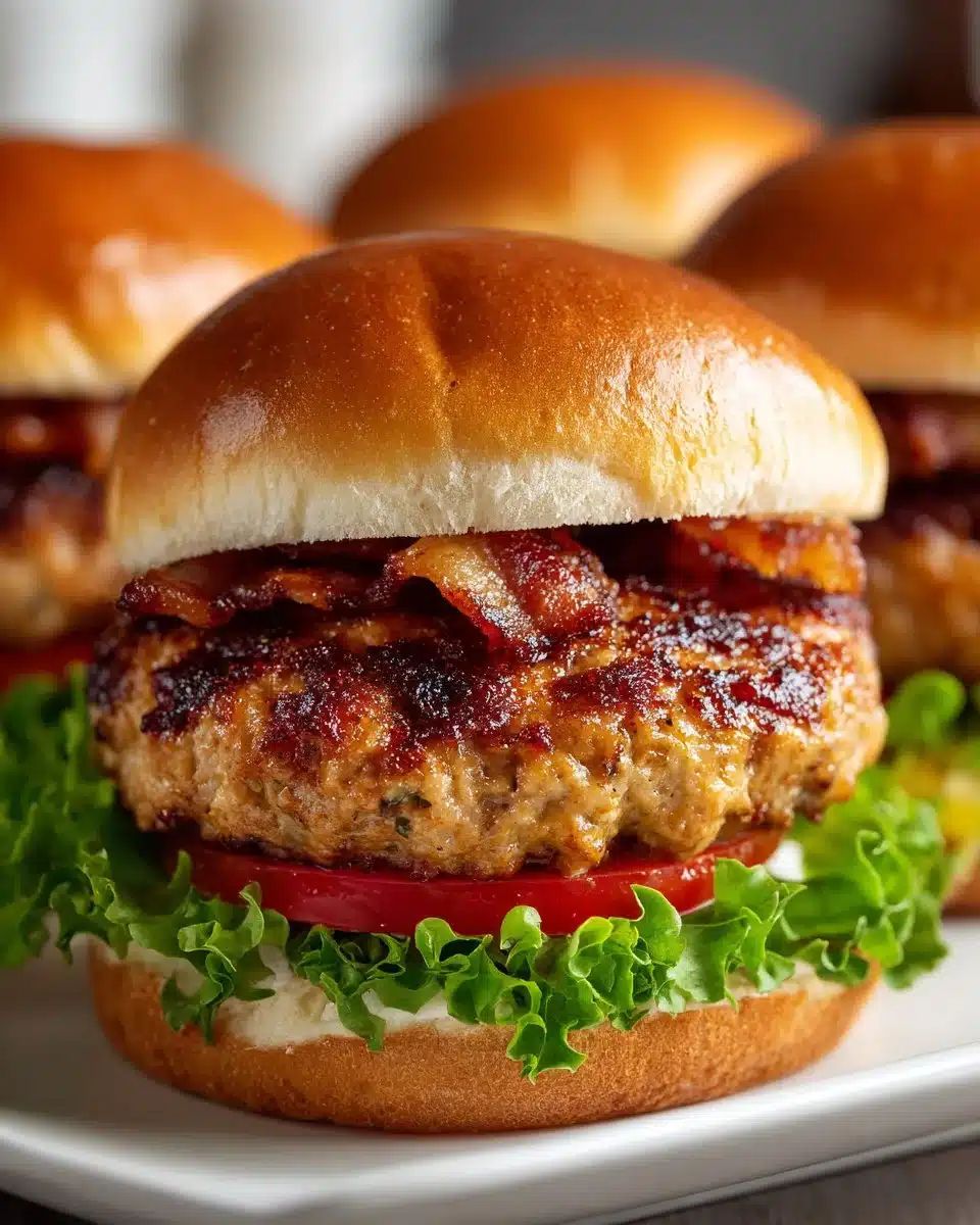 Grilled BBQ Bacon Turkey Burgers Grilled BBQ Bacon Turkey Burgers