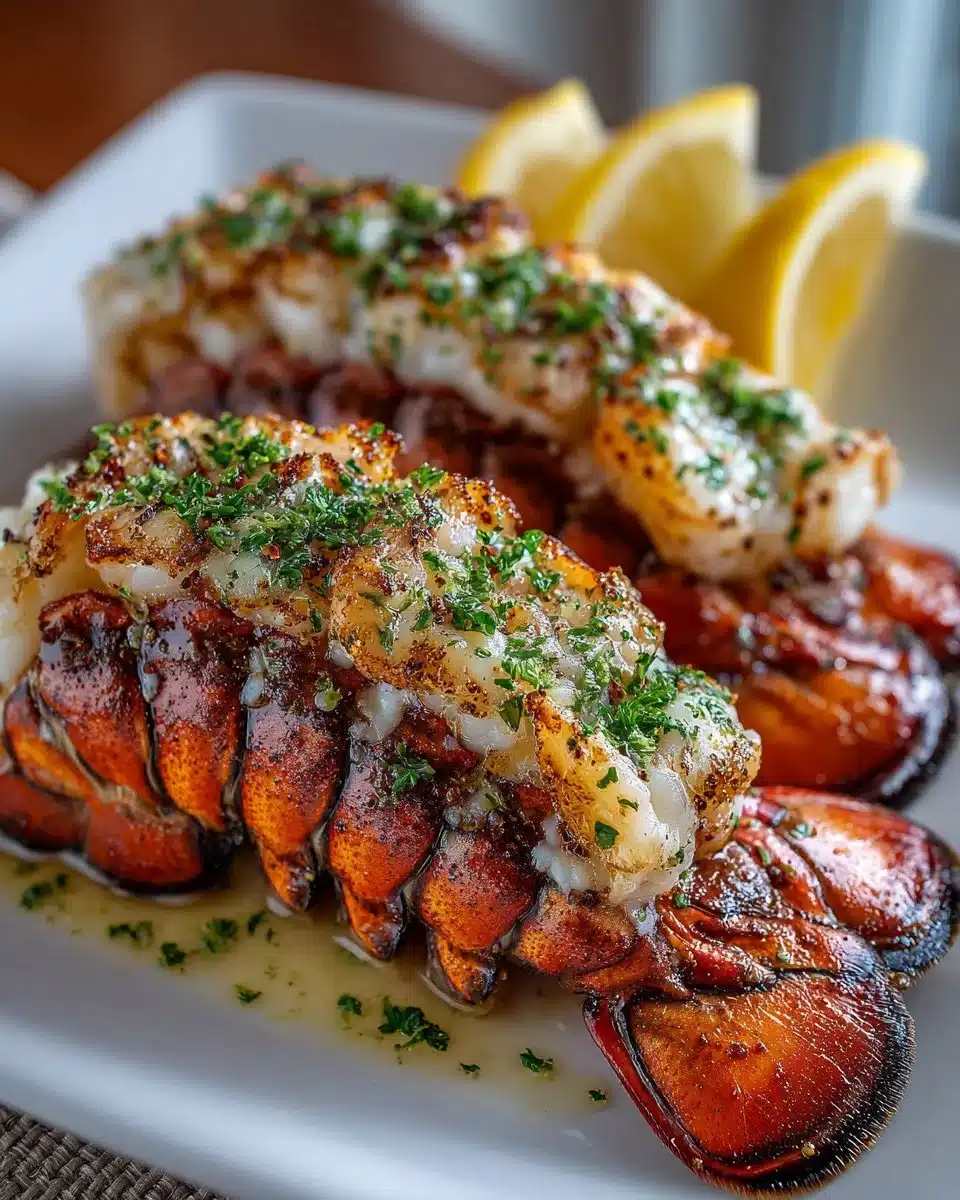 Grilled Garlic Butter Lobster Tails