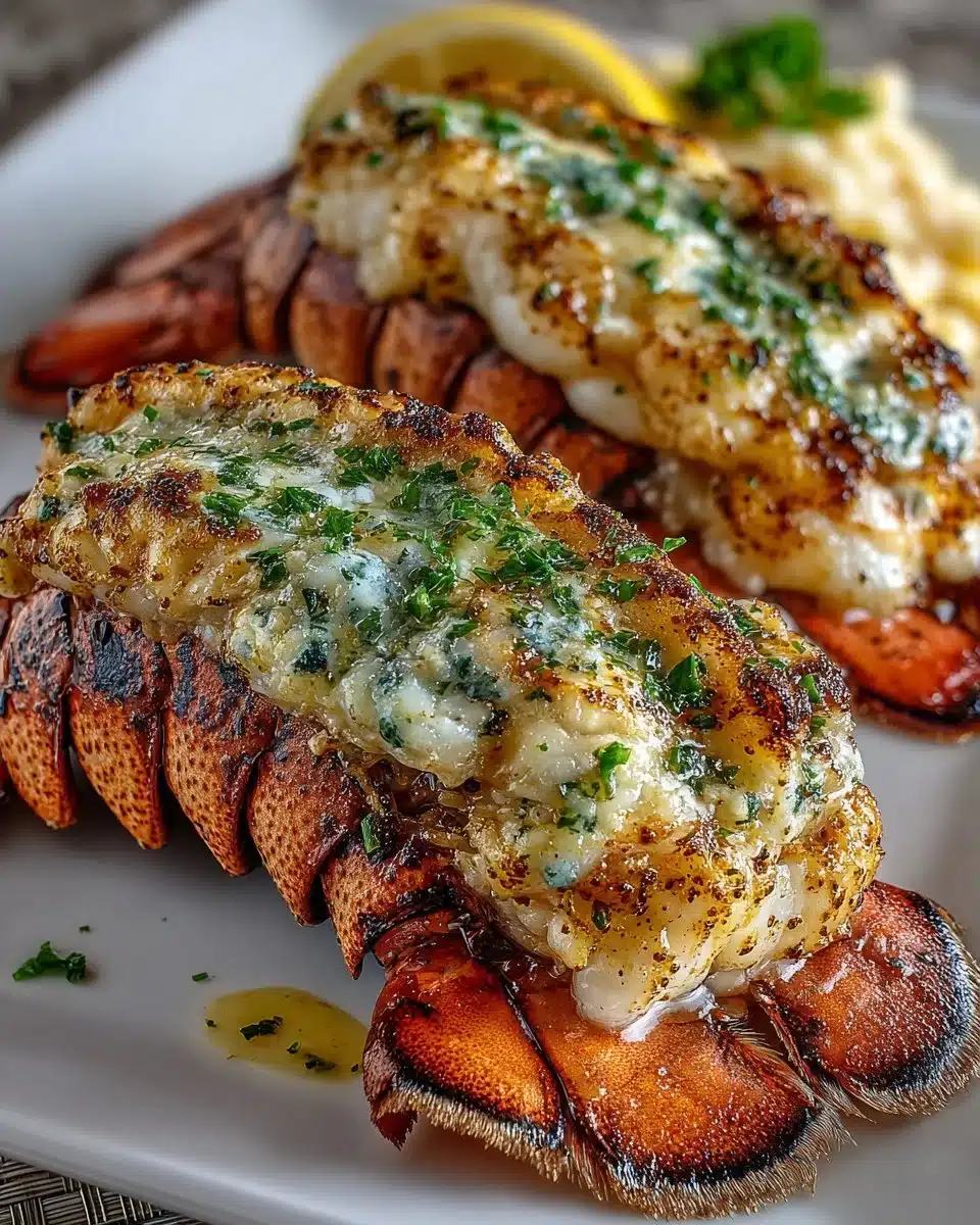 Grilled Garlic Butter Lobster Tails