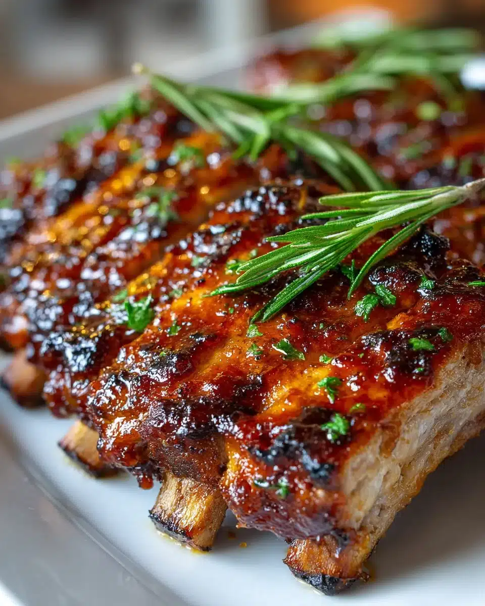 Grilled Halal Ribs with Peach BBQ Sauce Grilled Halal Ribs with Peach BBQ Sauce