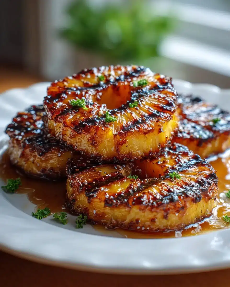 Grilled Pineapple with Cinnamon Honey Glaze Grilled Pineapple with Cinnamon Honey Glaze