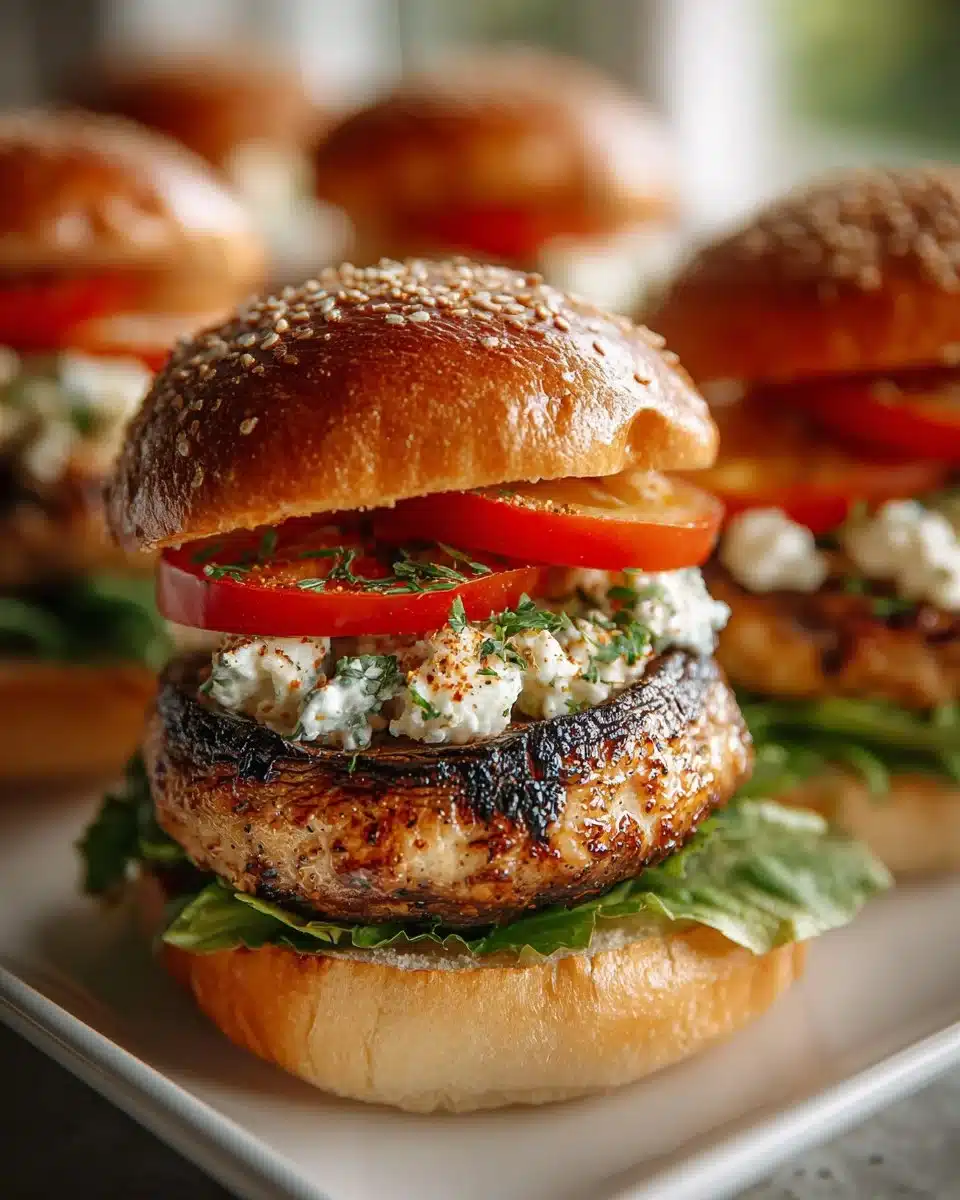 Grilled Portobello and Turkey Burgers Grilled Portobello and Turkey Burgers