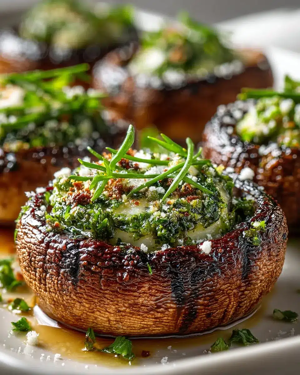 Grilled Portobello Mushrooms with Pesto