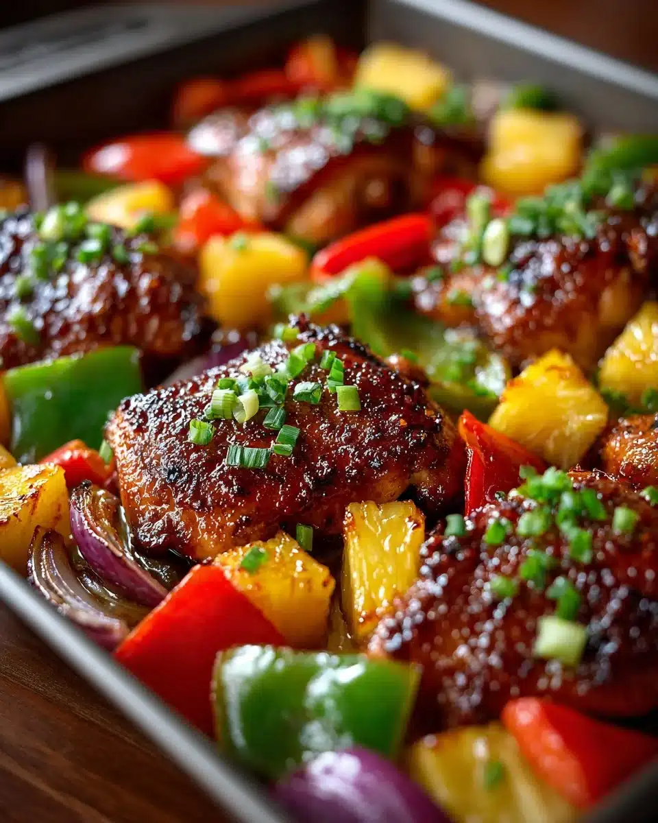 Hawaiian Chicken Sheet Pan Hawaiian Chicken Sheet Pan