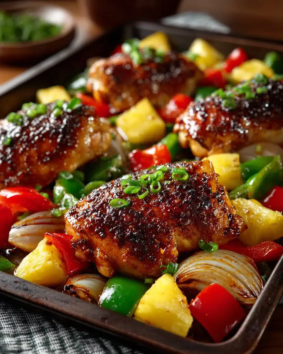 Hawaiian Chicken Sheet Pan Hawaiian Chicken Sheet Pan