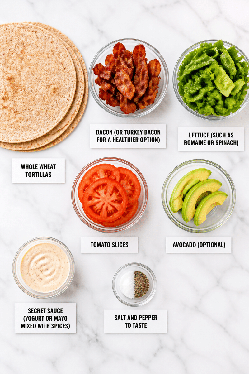 Healthy BLT Wraps with Secret Sauce healthy blt wraps with secret sauce 3