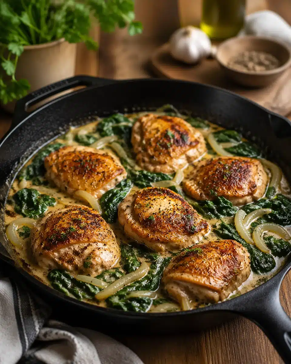 Healthy Chicken and Spinach Summer Skillet
