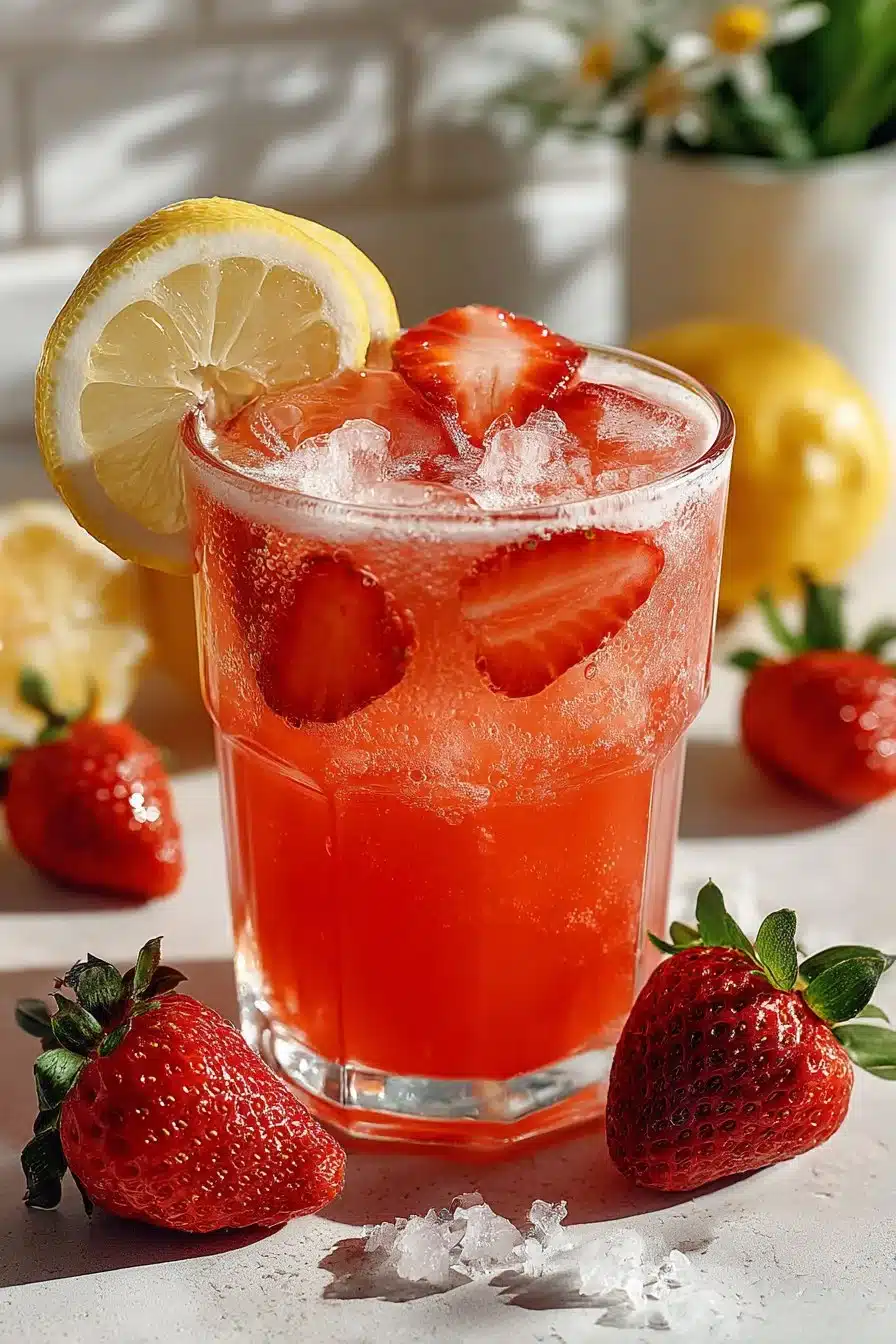 Healthy Fresh Strawberry Lemonade Mocktail healthy fresh strawberry lemonade mocktail 2026 04 28 222028