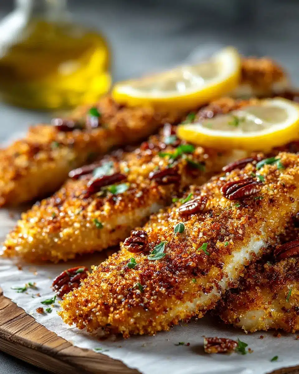 Healthy Pecan Crusted Tilapia Fillets